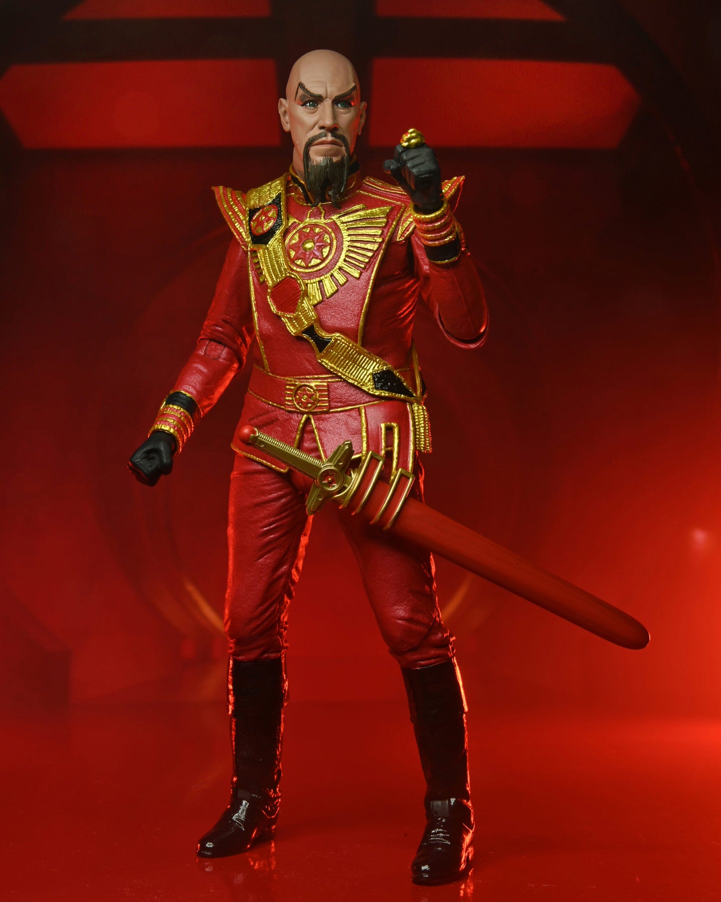 NECA - Flash Gordon (1980) 7” Scale Action Figure – Ultimate Ming (Red Military Outfit)