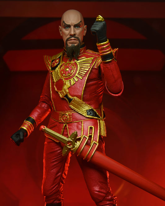 NECA - Flash Gordon (1980) 7” Scale Action Figure – Ultimate Ming (Red Military Outfit)