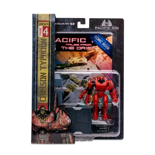 Pacific Rim Jaeger Wave 1 Crimson Typhoon 4-Inch Scale Action Figure with Comic Book