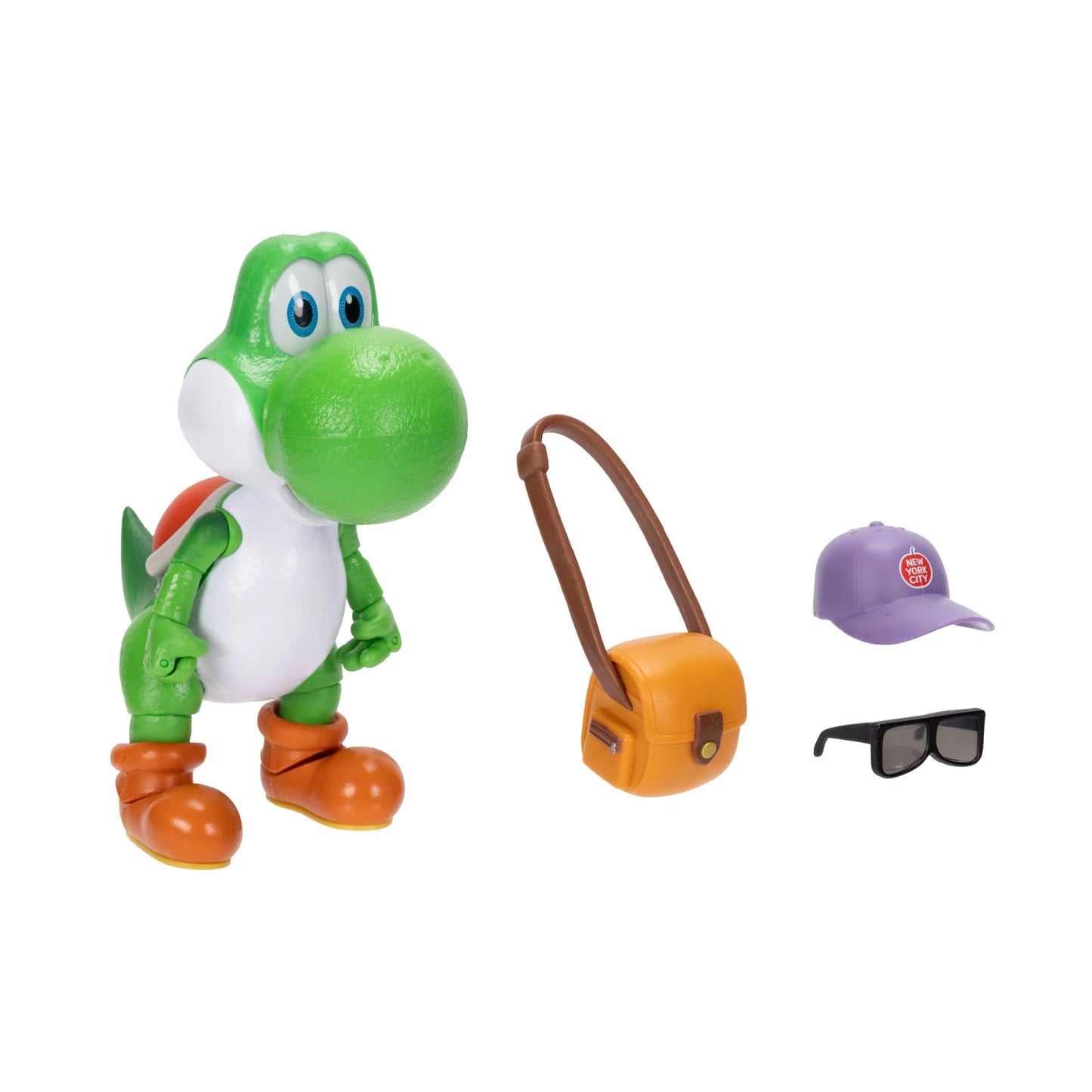 Jakks - The Super Mario Galaxy Movie -Yoshi figure with Hat, Sunglasses, and Satchel