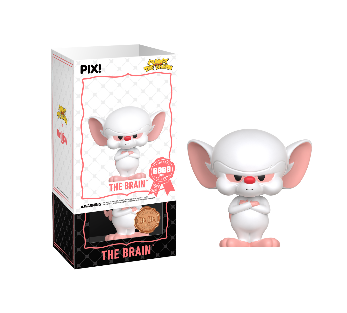 ThrillJoy - PIX! - Pinky and the Brain - The Brian: Pondering World Domination - Vinyl Figure
