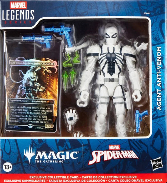 Spider-Man Marvel Legends Series Magic: The Gathering Agent Anti-Venom 6-Inch Action Figure and Card