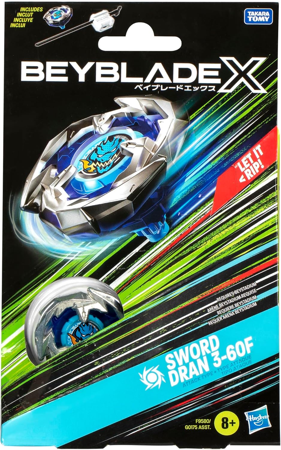 Beybalde X - Sword - Dran 3-60F - Starter Pack Set