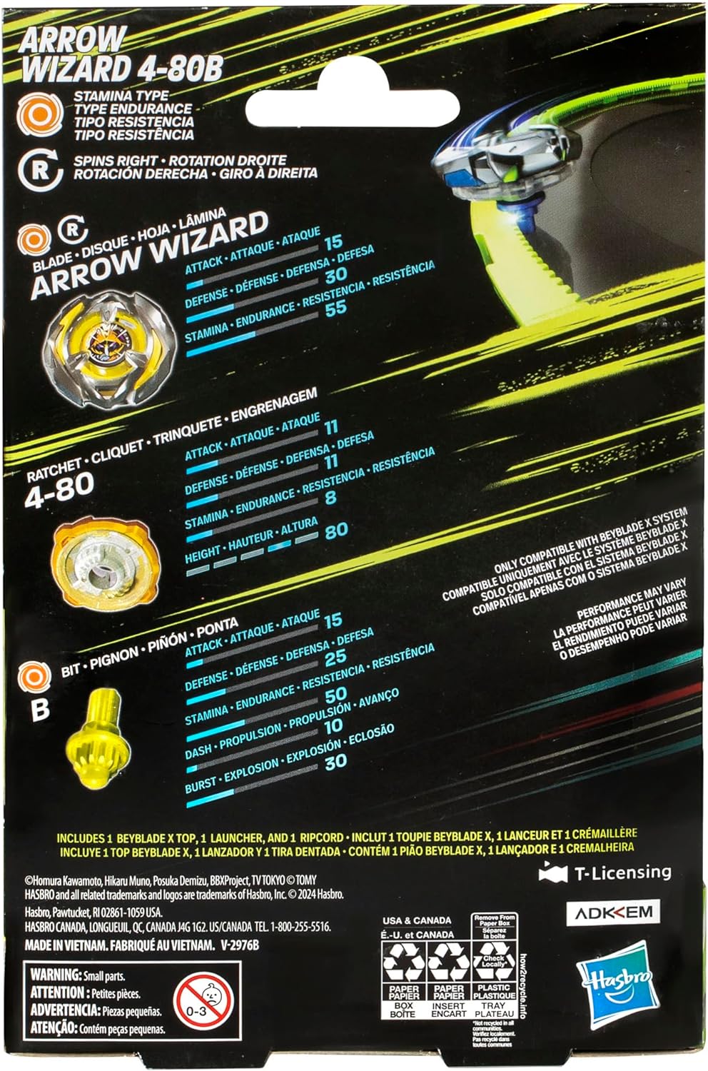 Beybalde X - Arrow- Wizard 4-80B - Starter Pack Set