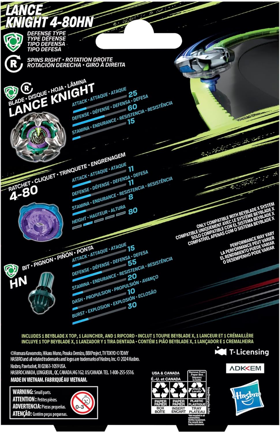 Beybalde X - Lance - Knight 4-80HN - Starter Pack Set