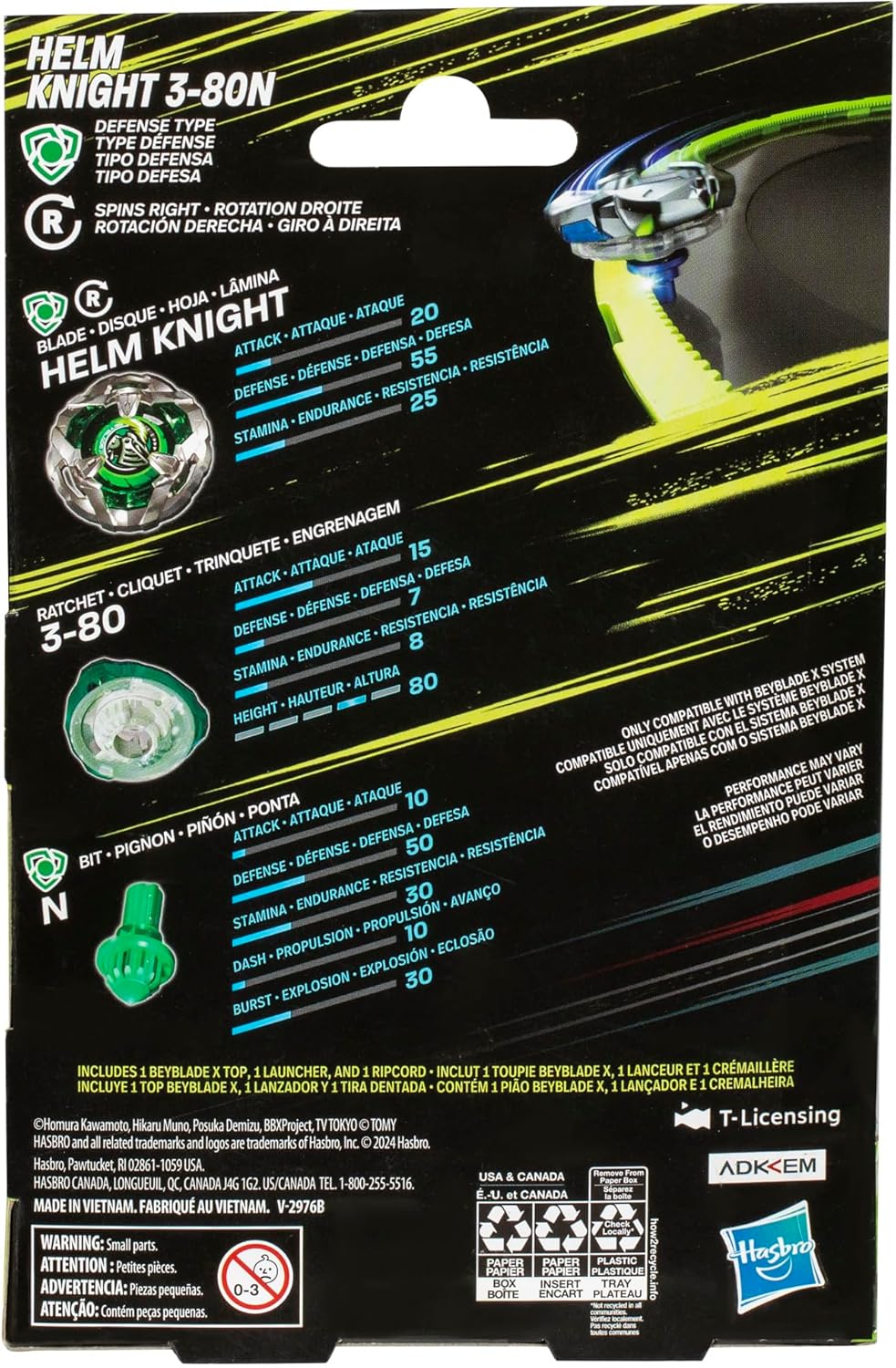 Beybalde X - Helm - Knight 3-80N - Starter Pack Set