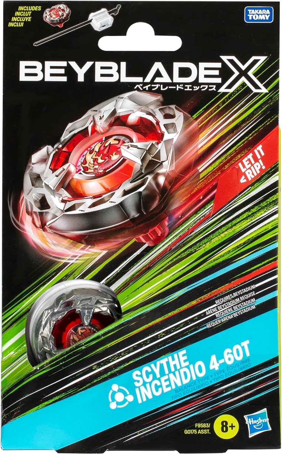 Beybalde X - Scythe - Incendio 4-60T - Starter Pack Set
