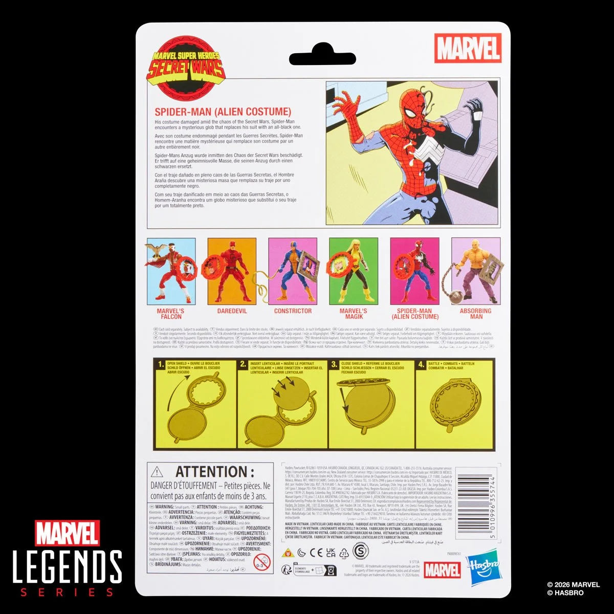 Pre-Order: Marvel Legends - Secret Wars - Spider-Man (Alien Costume) - 6 Inch Action Figure