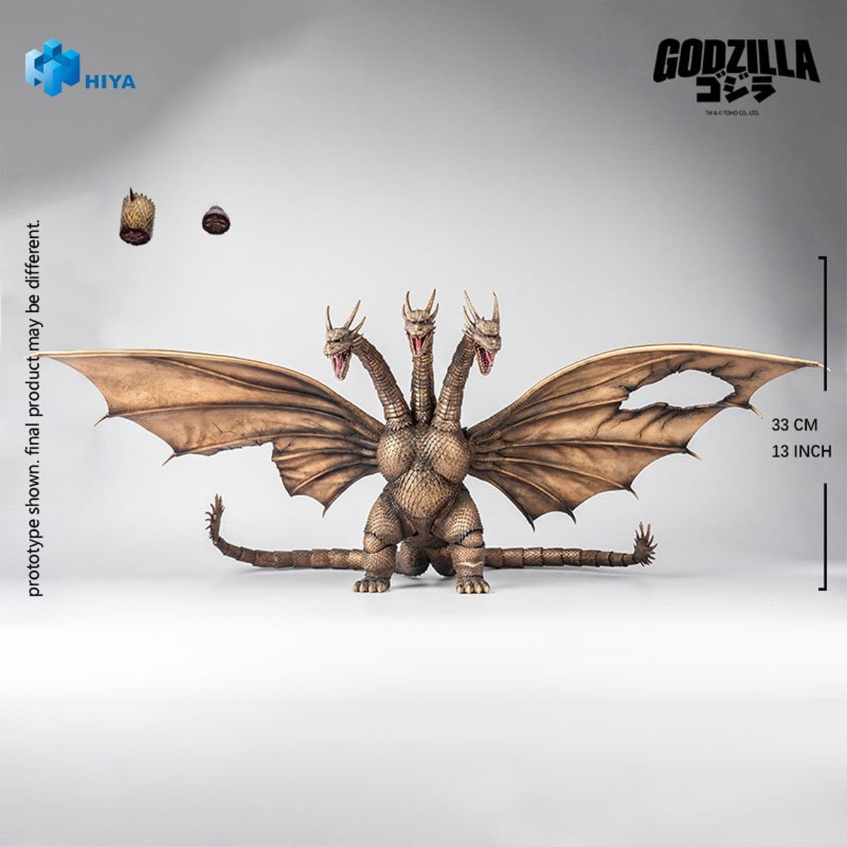 Hiya - Godzilla vs. King Ghidorah 1991 King Ghidorah Battle Damaged Exquisite Basic Figure
