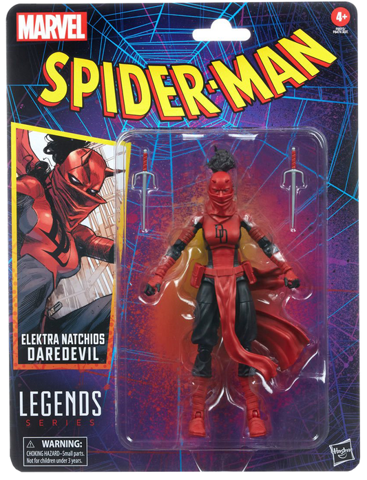 Spider-Man Retro Marvel Legends Elektra Natchios Daredevil 6-Inch Action Figure