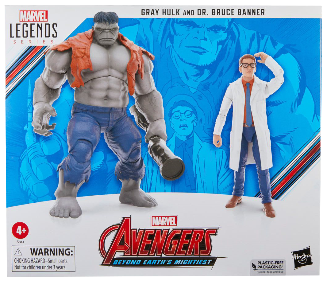 Avengers 60th Anniversary Marvel Legends Gray Hulk and Dr. Bruce Banner
