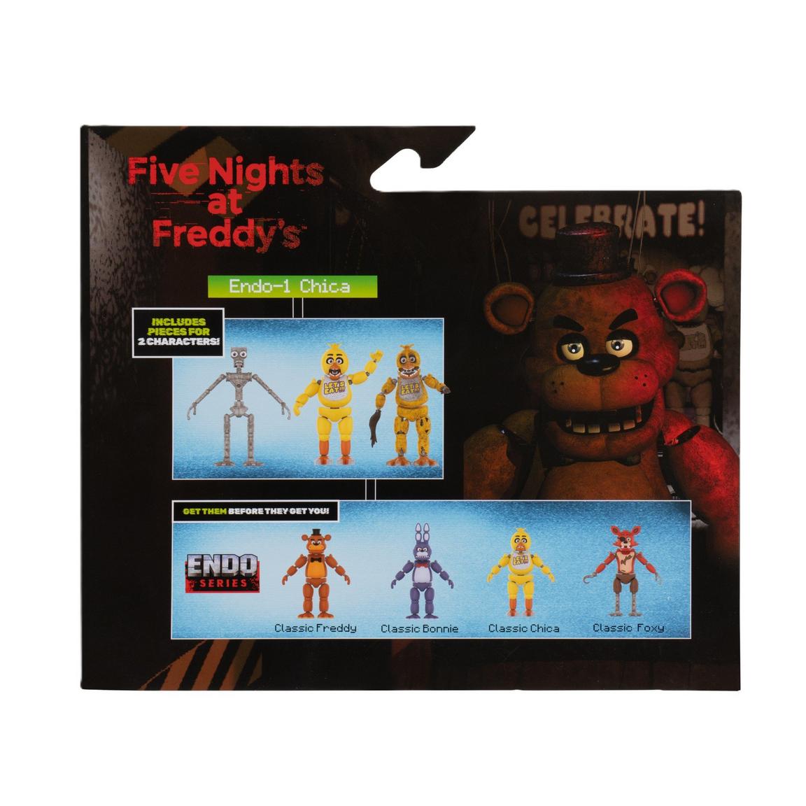Jazwares -  Five Nights at Freddy's - Endo-1 Classic Chica and Withered Chica Endoskeleton -  6-in Glow-in-the-Dark Action Figure Set