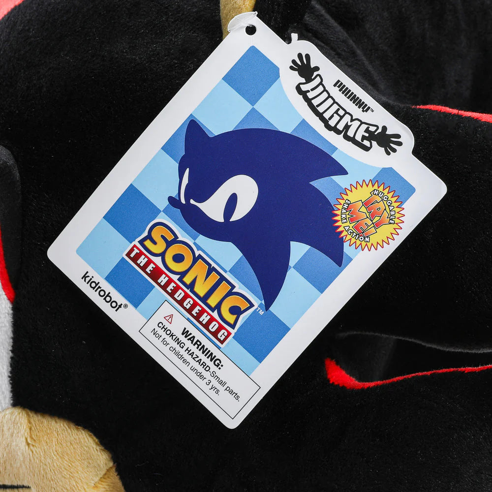 Kidrobot - Sonic the Hedgehog - Shadow HugMe Plush with Shake Action - 13"inch Plush