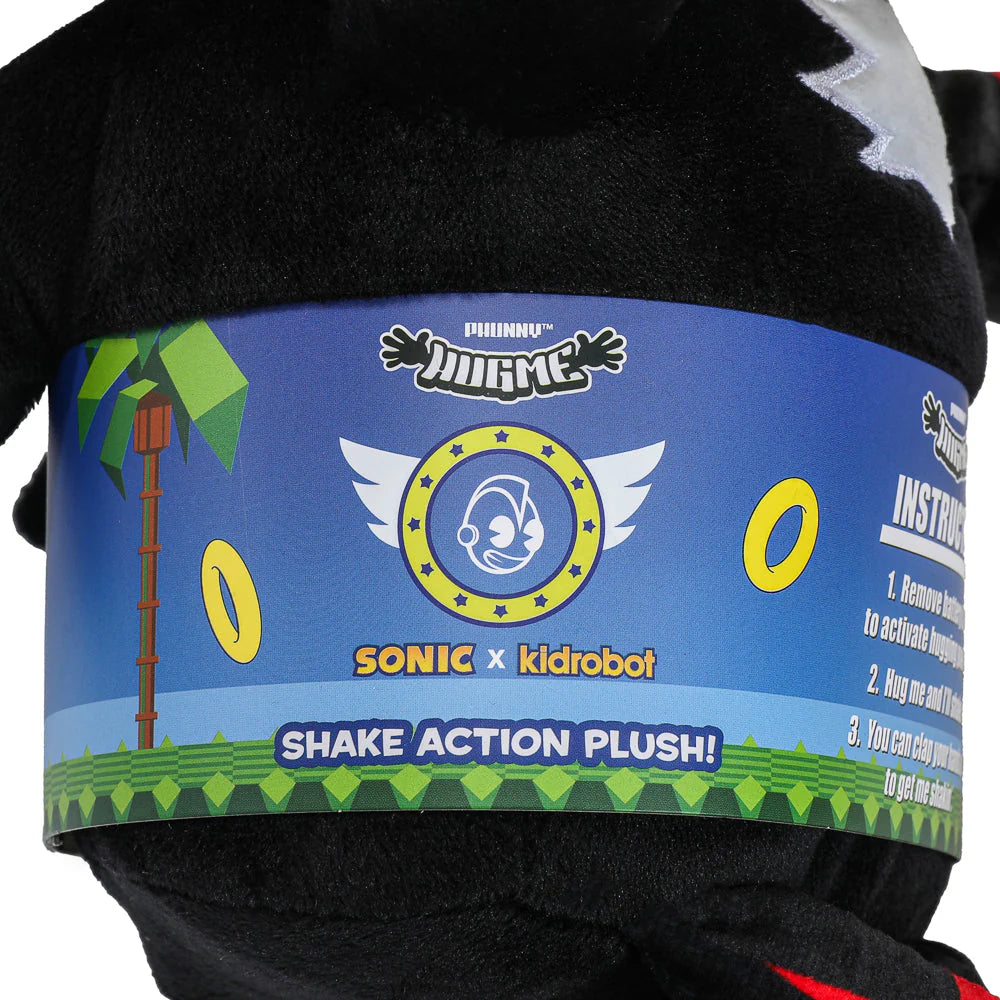 Kidrobot - Sonic the Hedgehog - Shadow HugMe Plush with Shake Action - 13"inch Plush