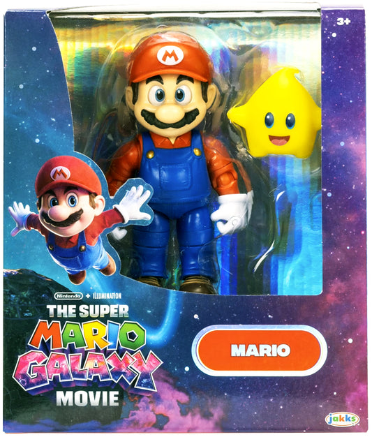 Jakks - The Super Mario Galaxy Movie - Mario Figure with Luma Star Accessory