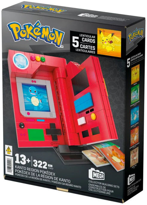 MEGA - Pokemon -  Kanto Region -  Pokedex Building Kit (322Pieces) for Collectors