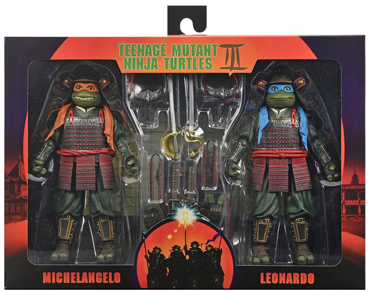 NECA Teenage Mutant Ninja Turtles 3 (Movie) - Leonardo & Michelangelo 2 Pack