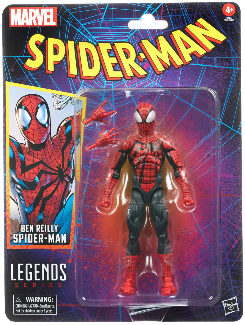 Spider-Man Retro Marvel Legends Ben Reilly Spider-Man 6-Inch Action Fi ...