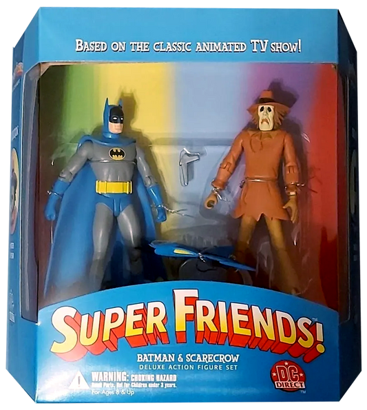 DC Direct - DC Super Friends - Batman & Scarecrow  - Deluxe 2003 Action Figure Set
