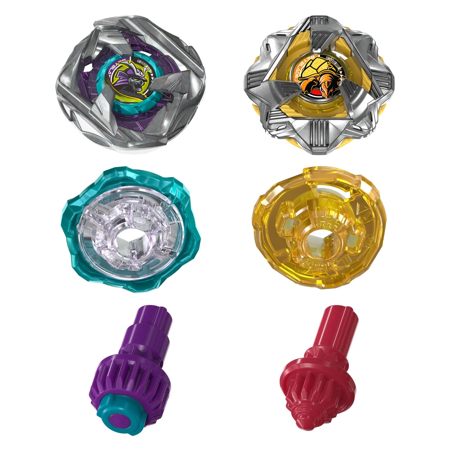 Beybalde X - Calibur Samurai BX and Obsidian Shell BX - Battle Tops - Dual Pack Set