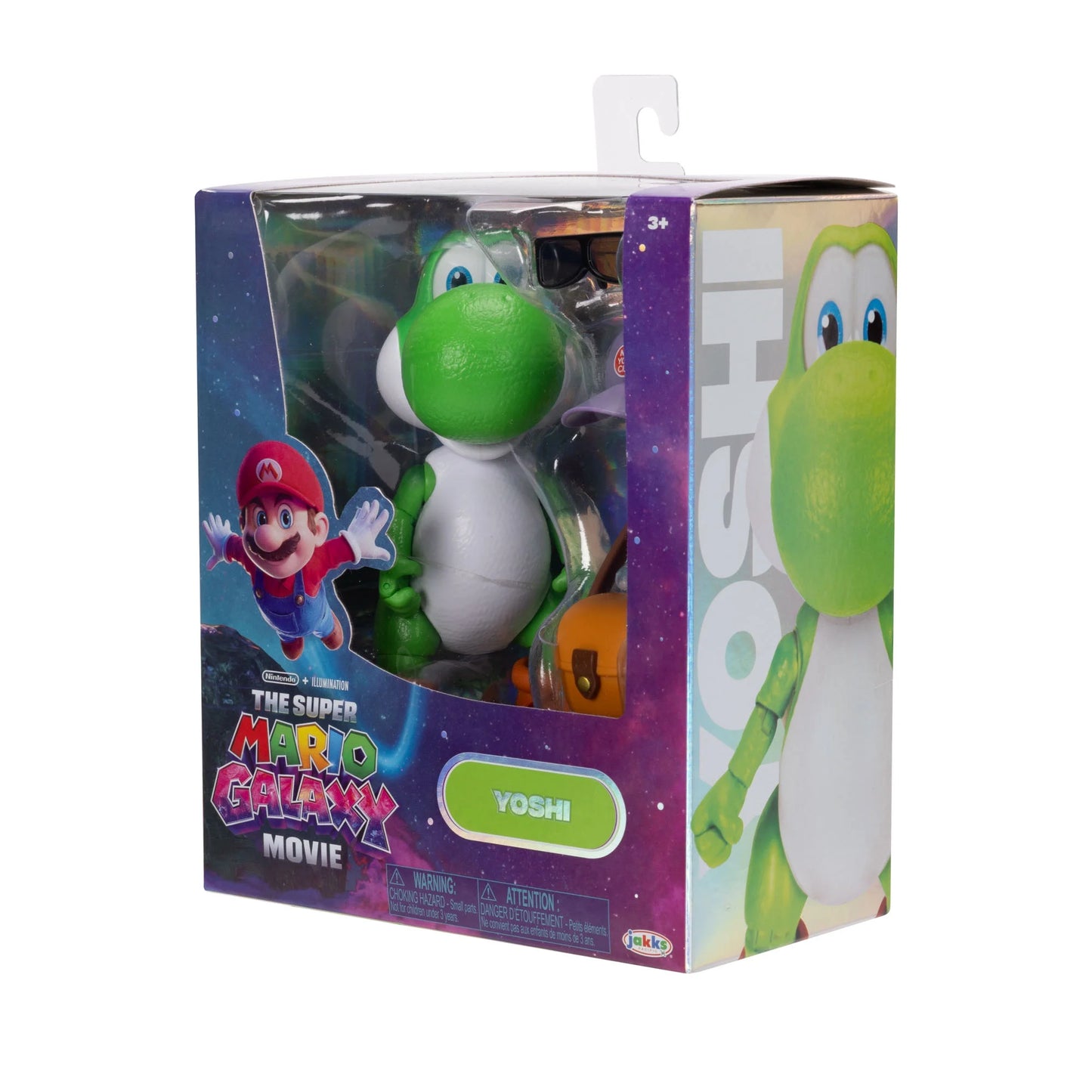 Jakks - The Super Mario Galaxy Movie -Yoshi figure with Hat, Sunglasses, and Satchel