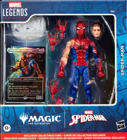 Spider-Man Marvel Legends Magic: The Gathering Battle-Damaged Spider-Man 6-Inch Action Figure and Card