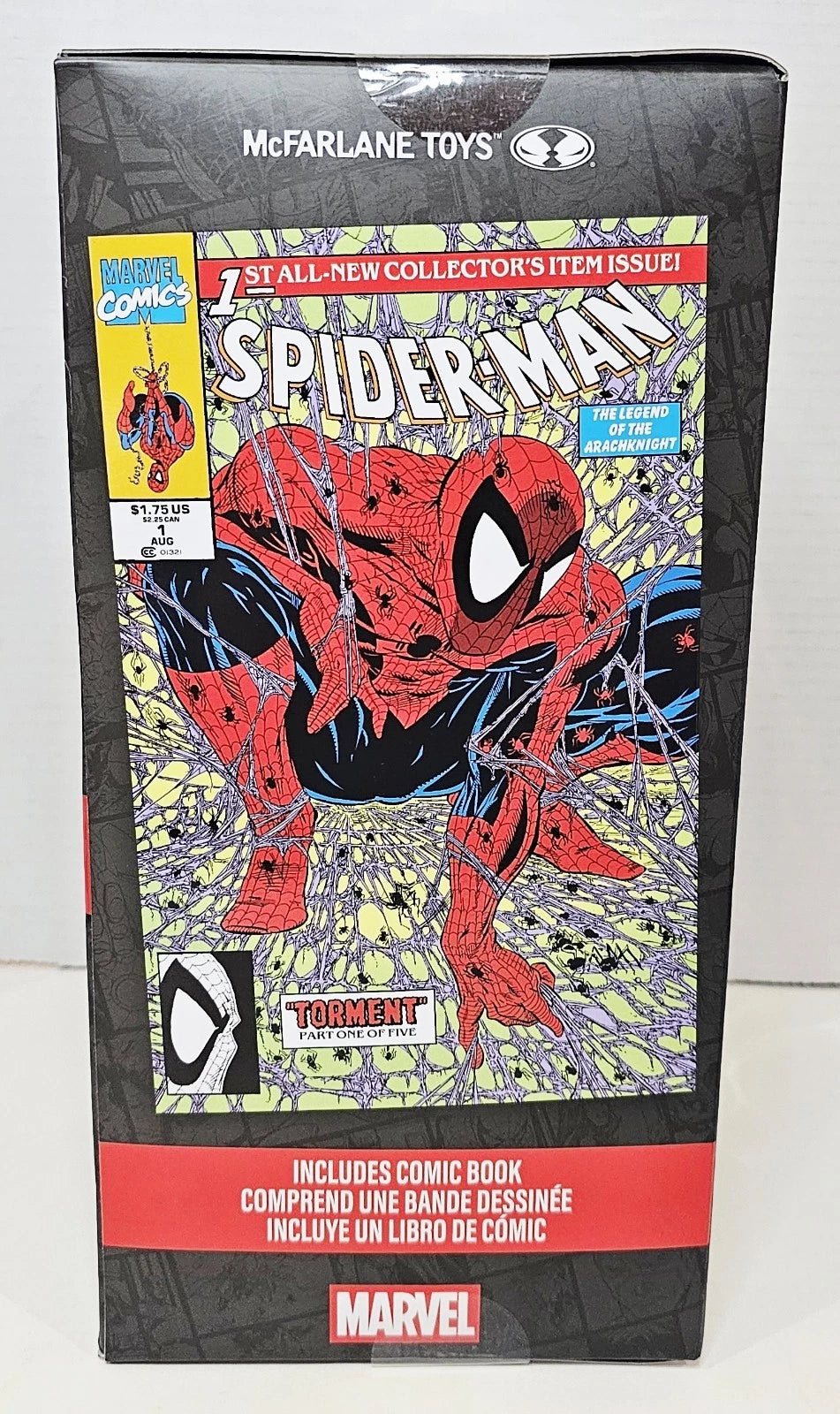 McFarlane Toys Marvel Collection - Spider-Man (Issue 1, Cover Artwork) Platinum -  1:6th Scale Figure