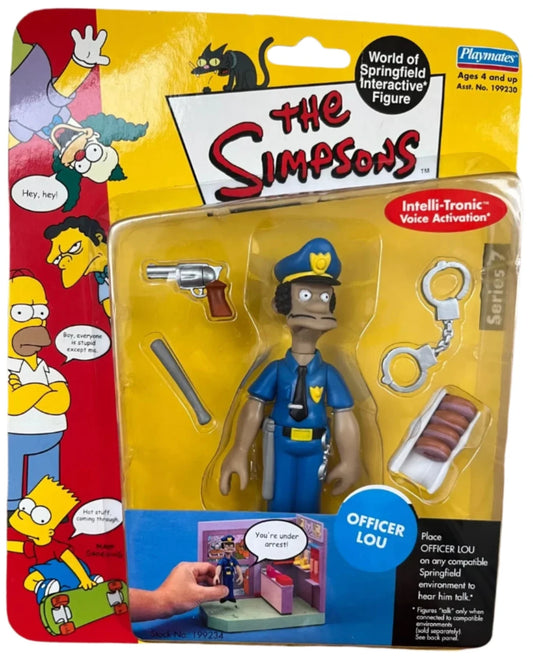 The Simpsons OFFICER LOU Figure World of Springfield Series 7 Complete Used WOS