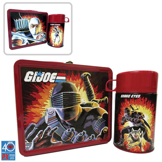 G.I. Joe Storm Shadow and Snake Eyes Tin Titans Lunch Box with Thermos - Previews Exclusive