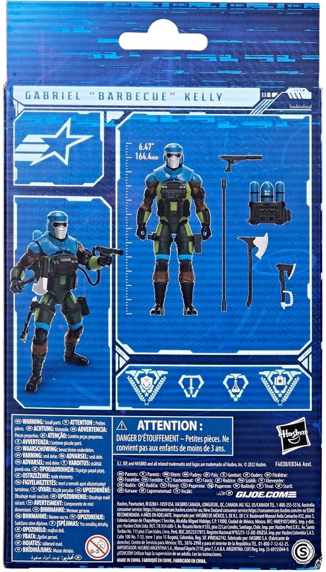 G.I. Joe Classified Series 6-Inch Mad Marauders Gabriel Barbecue Kelly Action Figure