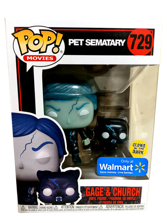Funko Pop - Pet Sematary - Gage & Church - Glow in Dark - Walmart Exclusive # 729