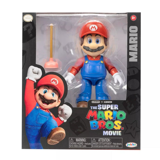 Nintendo The Super Mario Bros. Movie Mario Figure with Plunger Accessory