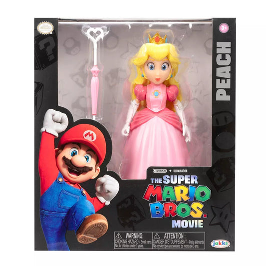 Nintendo The Super Mario Bros. Movie Peach Figure with Umbrella Accessory