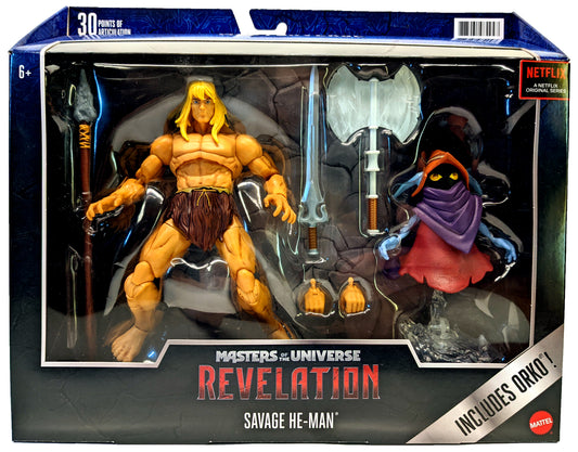 Masters of the Universe Revelation Savage He-man and Orko