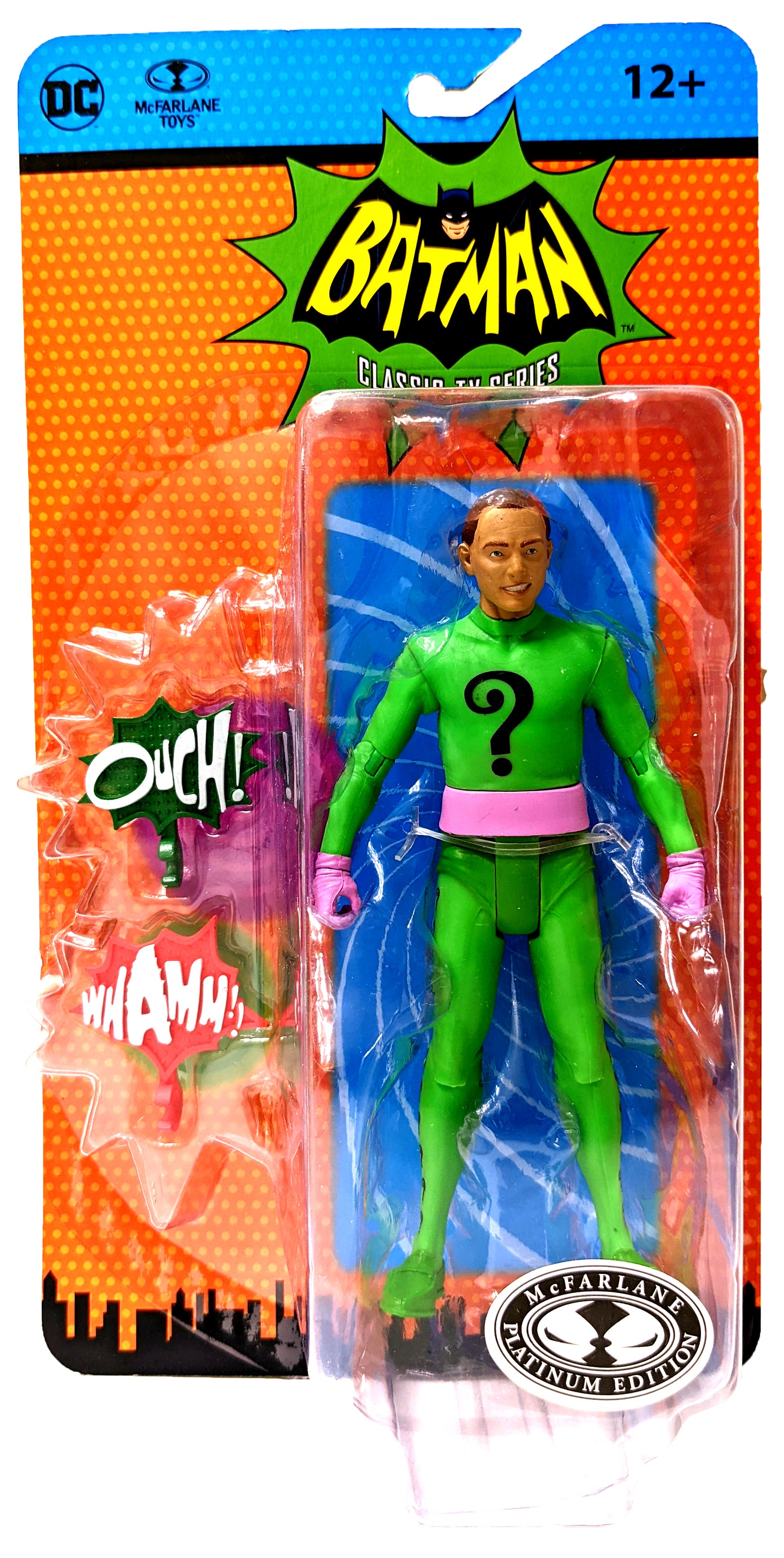 DC McFarlane - Chase Figure- Riddler Unmasked Retro Figure  Classic TV Series 1966 6"