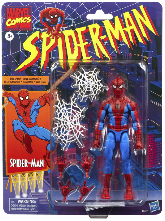 Marvel Legends Series Spider-Man Cel Shaded 6-inch Action Figure Toy, 6 Accessories