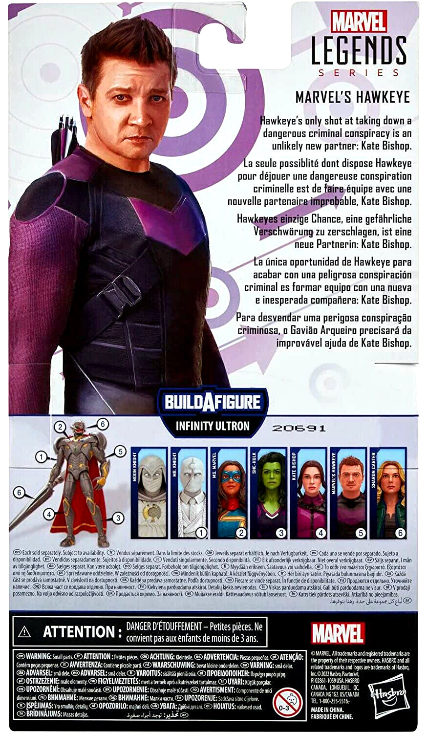 Avengers 2022 Marvel Legends Hawkeye Clint Barton 6-Inch Action Figure